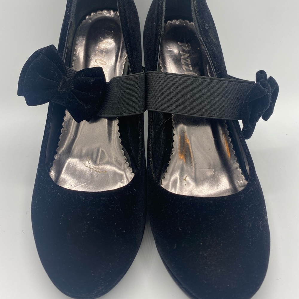 Pazzle Black Velvet Heels